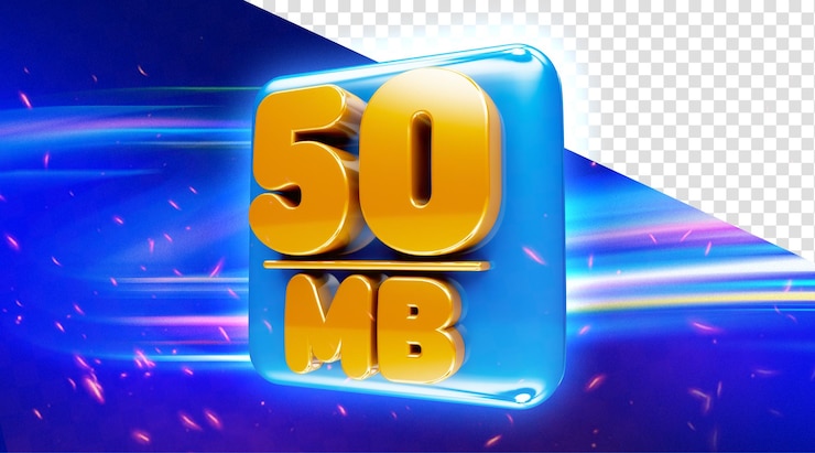 Kostenlose PSD plan der internetverbindungsgeschwindigkeit 3d-zahlen