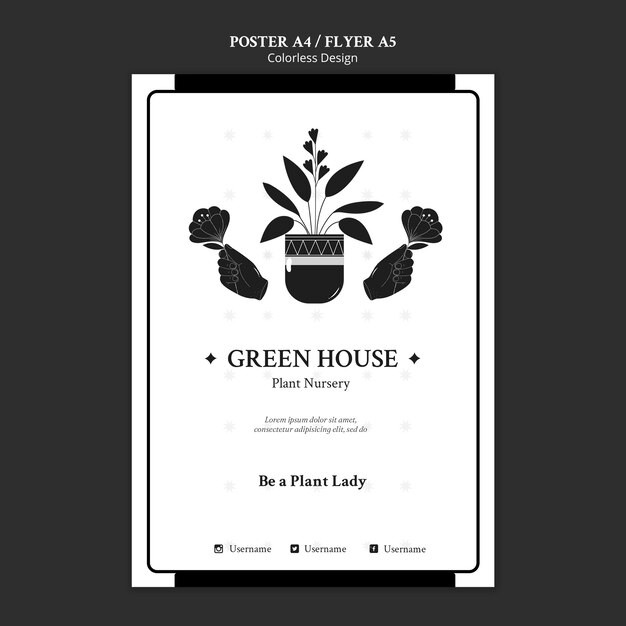 Plant Kindergarten Poster Vorlage