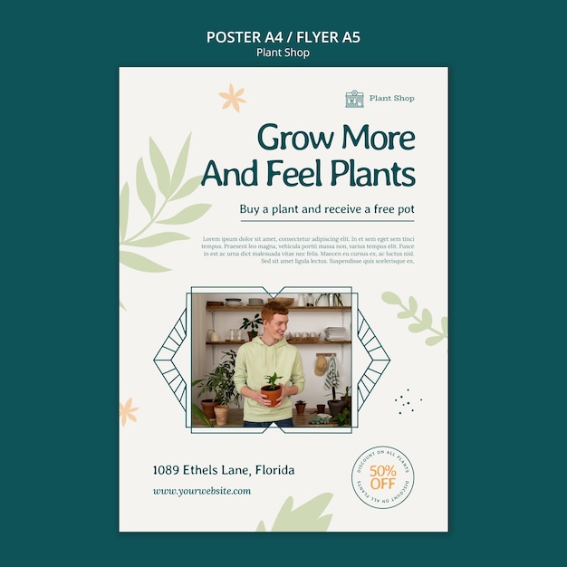 Plant Shop Poster Vorlage
