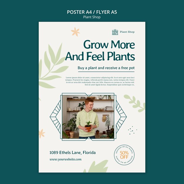Plant Shop Poster Vorlage