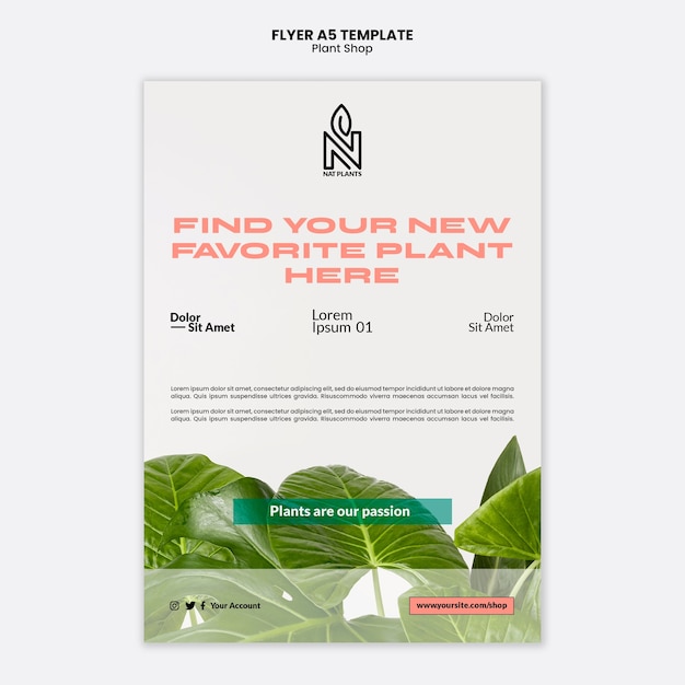 Plant Shop Poster Vorlage