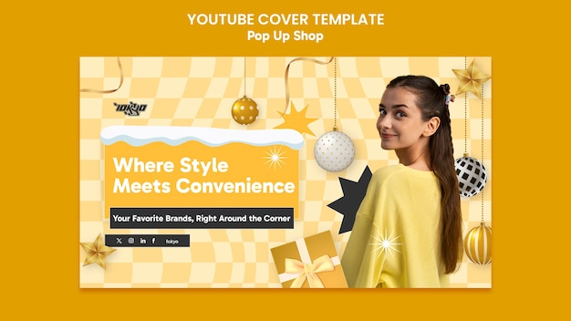 Kostenlose PSD pop-up-shop-cover für youtube