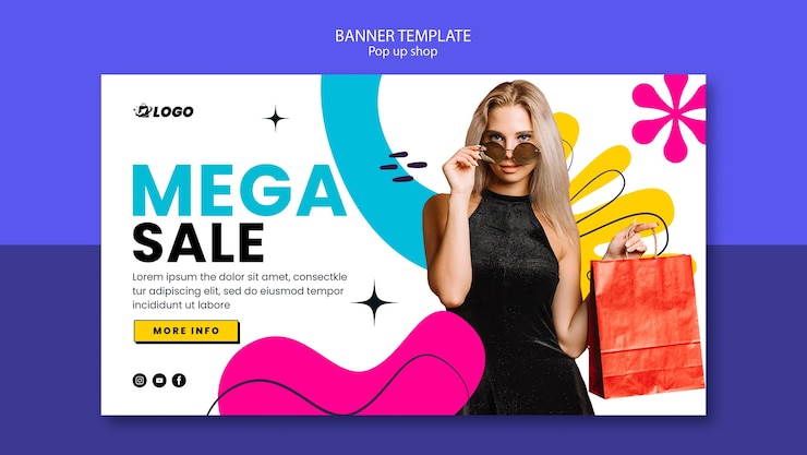 Kostenlose PSD pop-up-shop-landingpage-vorlage