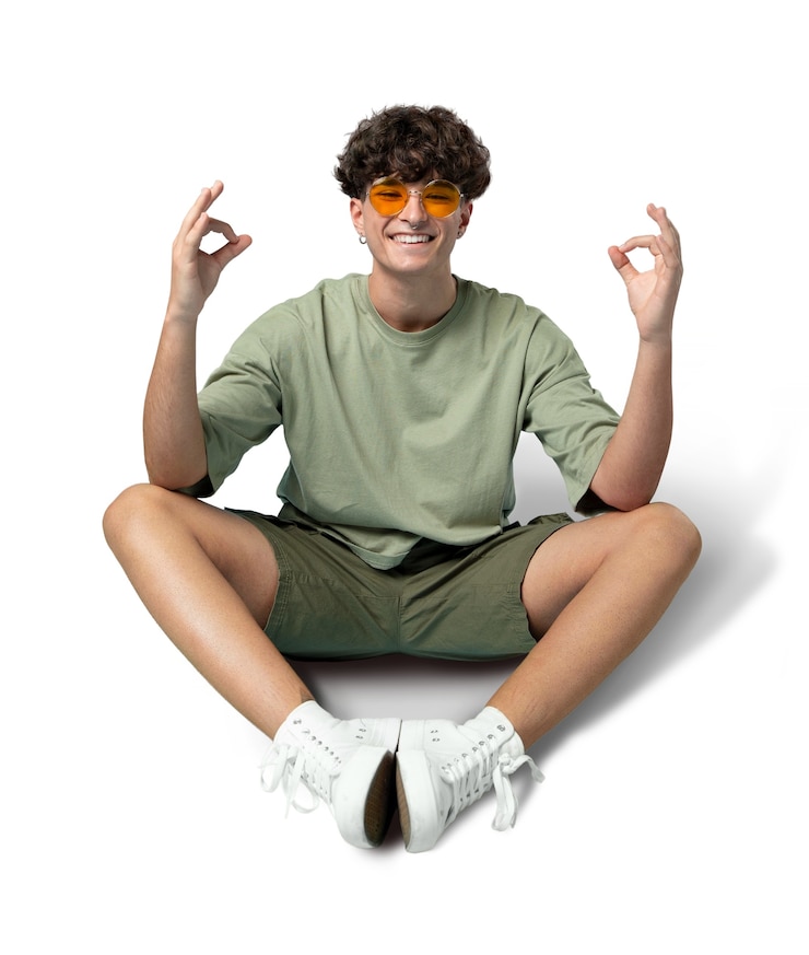 Kostenlose PSD porträt eines männlichen teenagers in isolation