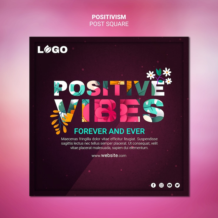 Kostenlose PSD positivismus flyer vorlage