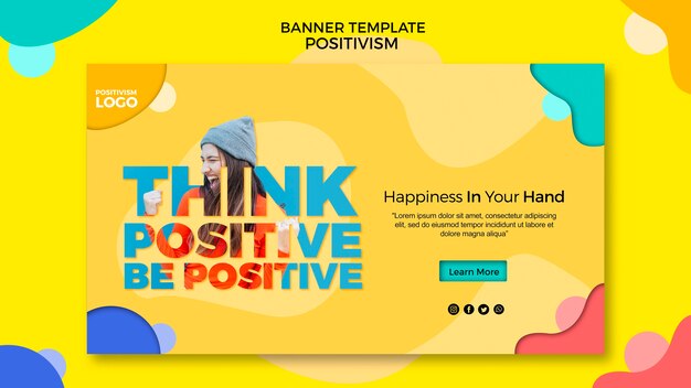Positivismus-Konzept-Banner-Vorlage