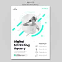 Kostenlose PSD poster der agentur für digitales marketing