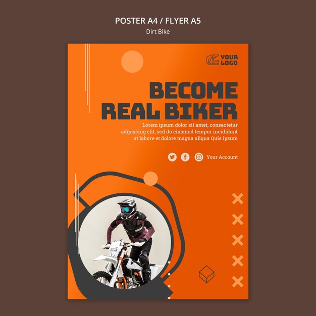 Poster Dirt Bike Vorlage