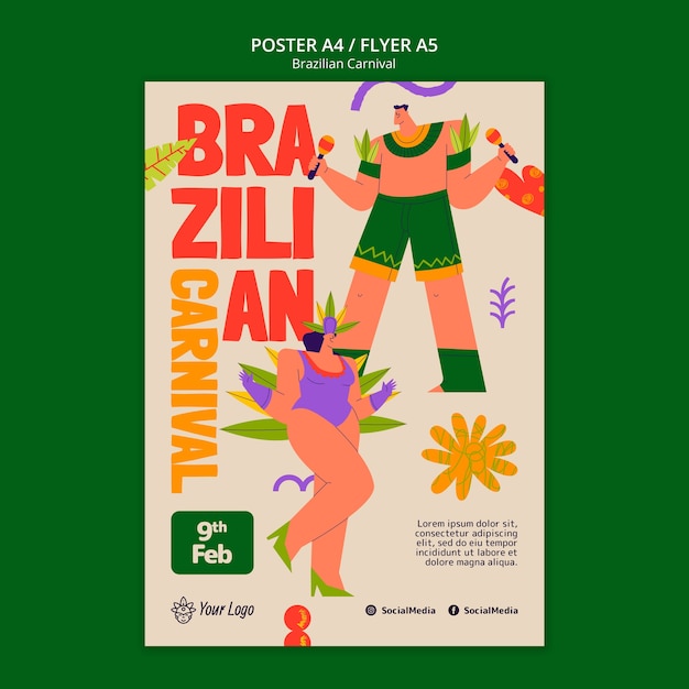 Poster zur Feier des brasilianischen Karnevals