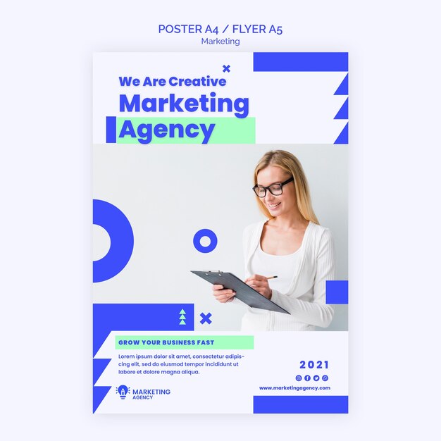 Postervorlage der Marketingagentur