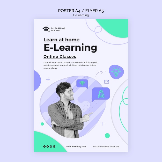 Postervorlage für die e-learning-plattform