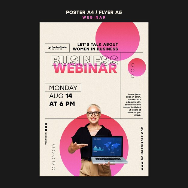Postervorlage für Webinar-Konferenz