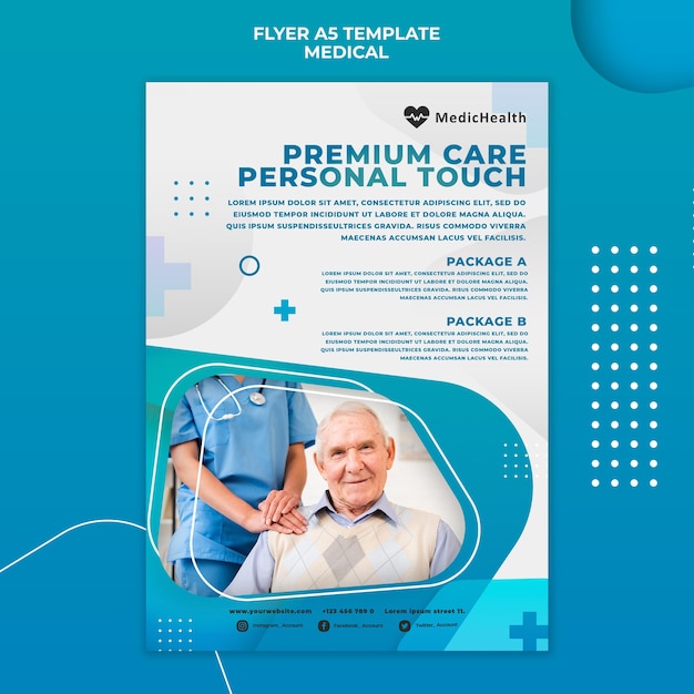 Premium Care Flyer Vorlage