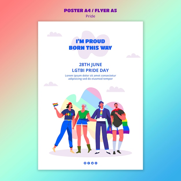 Pride Day Poster Vorlage Thema