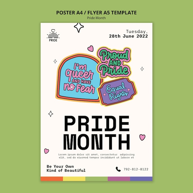 Pride Month Celebration Poster Vorlage