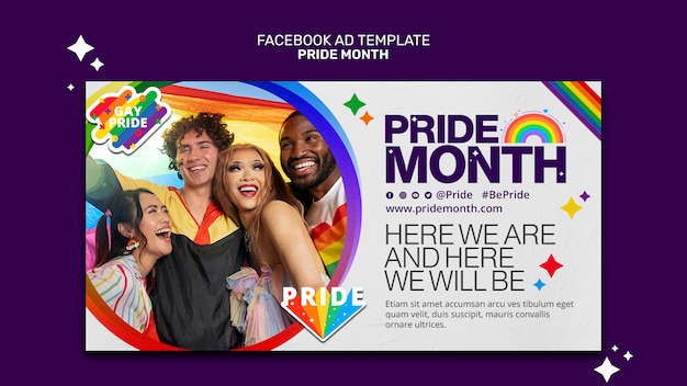 Pride month facebook-vorlage