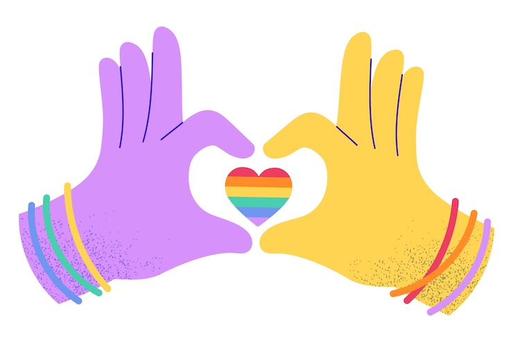 Kostenlose PSD pride month icon-design