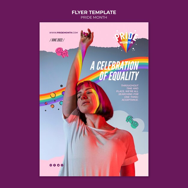 Pride Month Poster Designvorlage