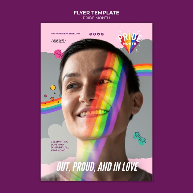 Pride Month Poster Designvorlage