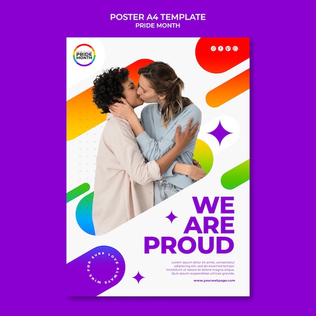 Pride month poster designvorlage