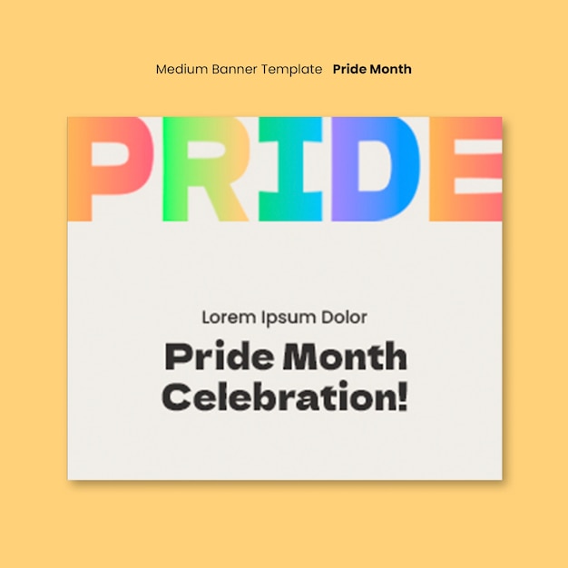 Kostenlose PSD pride month template design