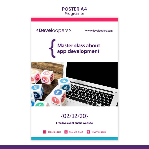 Programmierer-Anzeigenvorlagenplakat