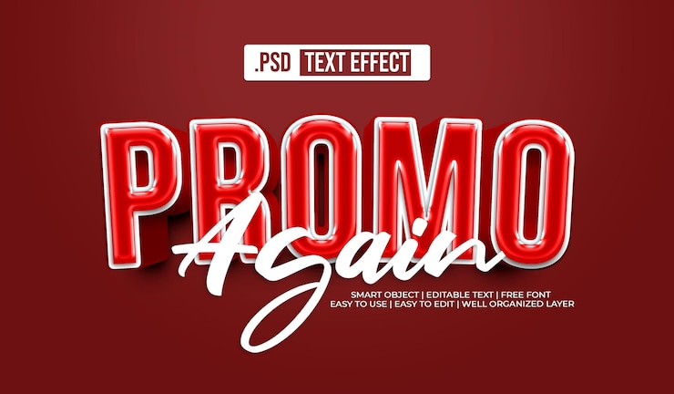 Kostenlose PSD promo again textstil-effekt