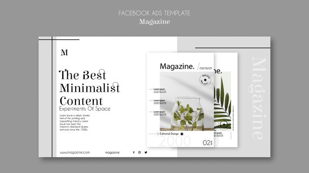 Promo-Vorlage für das Social Media-Magazin für Innenarchitektur