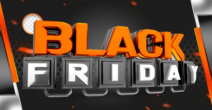 Kostenlose PSD psd-label 3d-realistische black-friday-werbeangebotskampagnen in brasilien