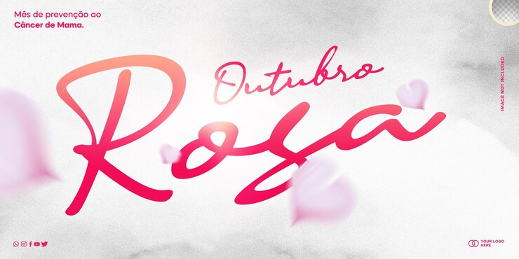 Kostenlose PSD psd-social-media-vorlage rosa oktoberkampagne brustkrebsprävention outubro rosa in brasilien