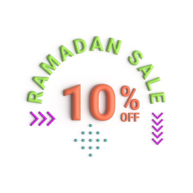 Ramadan bis zu 10 rabatt auf 3d-banner