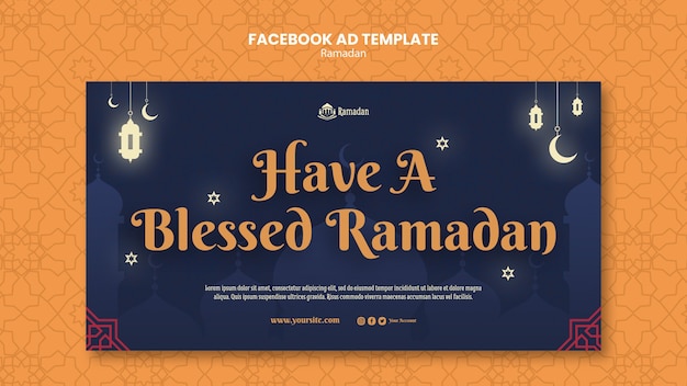 Kostenlose PSD ramadan-feier facebook-vorlage