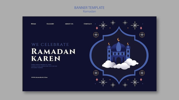 Kostenlose PSD ramadan feier landingpage vorlage