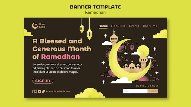 Ramadan feier landingpage vorlage