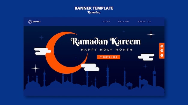 Kostenlose PSD ramadan feier landingpage vorlage