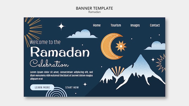 Kostenlose PSD ramadan feier landingpage vorlage