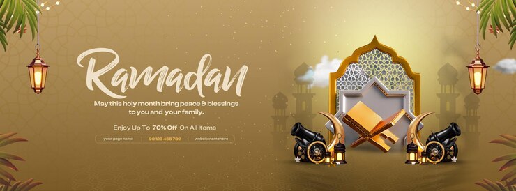 Kostenlose PSD ramadan mubarak islamisches fest social media cover design vorlage