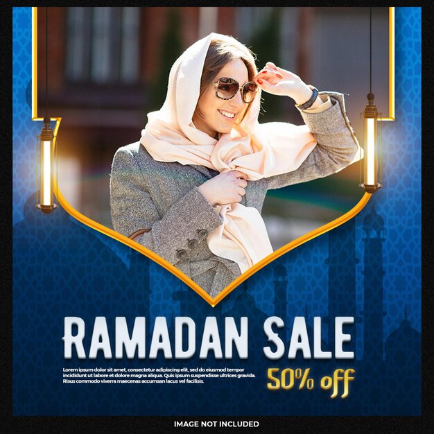 Ramadan Sale Social Media und Instagram-Post