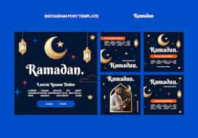 Kostenlose PSD ramadan-vorlage im flachen design