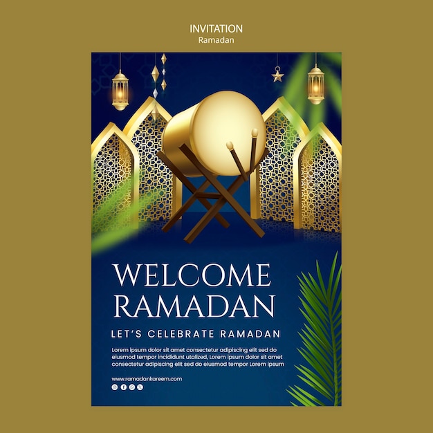 Kostenlose PSD ramadan-vorlagendesign