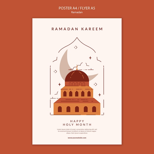 Kostenlose PSD ramadan-vorlagendesign