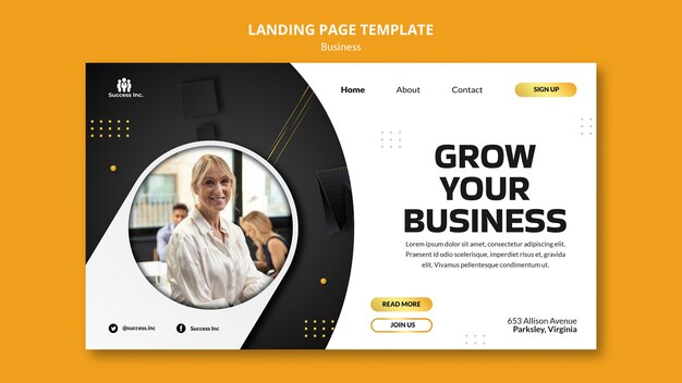 Realistische Business-Landing-Page-Designvorlage