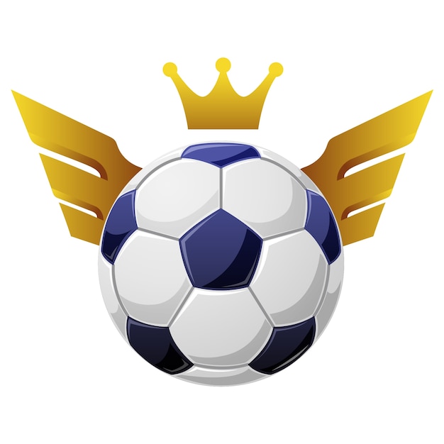 Realistische Fußballillustration isoliert