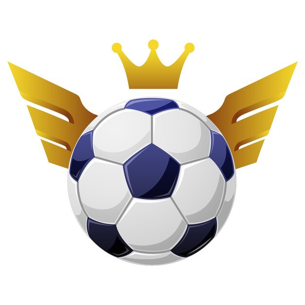 Realistische Fußballillustration isoliert