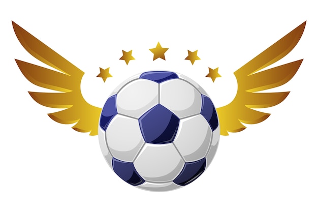Realistische Fußballillustration isoliert