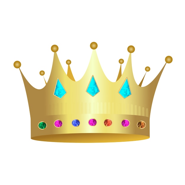 Realistische goldene Krone