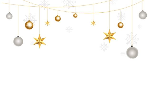 Realistische Neujahrsgrenze mit Ornamenten