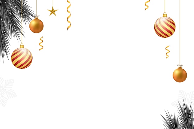 Realistische Neujahrsgrenze mit Ornamenten