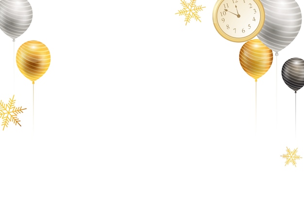 Realistische Neujahrsgrenze mit Ornamenten