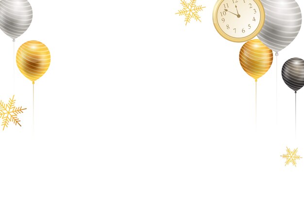 Realistische Neujahrsgrenze mit Ornamenten